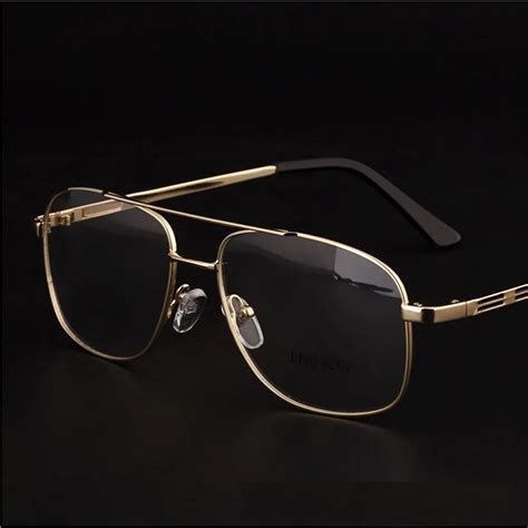 men's gold glasses frames.